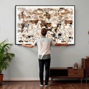 Large Longhorn Wall Art Canvas Print - Abstract Cow Animal by MyGreatCanvas | Canvas Wall Art Prints | Photo Prints & Wall Decor