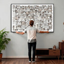 Abstract Texas Cow Wall Art Canvas Print - Farm Longhorn by MyGreatCanvas | Canvas Wall Art Prints | Photo Prints & Wall Decor