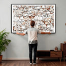 Abstract Longhorn Herd Wall Art Canvas Print - Abstract by MyGreatCanvas | Canvas Wall Art Prints | Photo Prints & Wall Decor