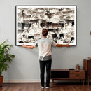 Abstract Texas Longhorn Print - Longhorn Herd Print for by MyGreatCanvas | Canvas Wall Art Prints | Photo Prints & Wall Decor