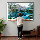 Alpine Mountain Lake Wall Art Canvas Print – Turquoise by MyGreatCanvas | Canvas Wall Art Prints | Photo Prints & Wall Decor