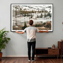 Snowy Mountain Landscape Wall Art Canvas Print, Alpine Pine by MyGreatCanvas | Canvas Wall Art Prints | Photo Prints & Wall Decor