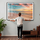 Beach Walk Wall Art Canvas Print – Soft Coastal Photography by MyGreatCanvas | Canvas Wall Art Prints | Photo Prints & Wall Decor
