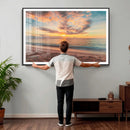 Sunset Beach Wall Art Canvas Print – Soft Coastal by MyGreatCanvas | Canvas Wall Art Prints | Photo Prints & Wall Decor