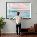 Ocean Wave Wall Art Canvas Print, Pastel Surf Seascape by MyGreatCanvas | Canvas Wall Art Prints | Photo Prints & Wall Decor