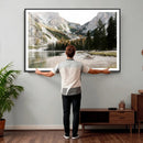 Lake Braies Alpine Landscape Wall Art Canvas Print, by MyGreatCanvas | Canvas Wall Art Prints | Photo Prints & Wall Decor