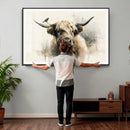 Abstract Highland Cow Wall Art Canvas Print, Rustic Farm by MyGreatCanvas | Canvas Wall Art Prints | Photo Prints & Wall Decor