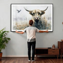 Abstract Highland Cow Animal Wall Art Canvas Print by MyGreatCanvas | Canvas Wall Art Prints | Photo Prints & Wall Decor