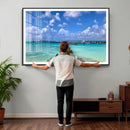 Caribbean Ocean Pier Seascape Wall Art Canvas Print, by MyGreatCanvas | Canvas Wall Art Prints | Photo Prints & Wall Decor