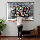 Graffiti Cube Abstract Street Art Wall Art Canvas Print by MyGreatCanvas | Canvas Wall Art Prints | Photo Prints & Wall Decor