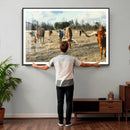 Texas Longhorn Wall Art Canvas Print, Western Ranch Cattle by MyGreatCanvas | Canvas Wall Art Prints | Photo Prints & Wall Decor