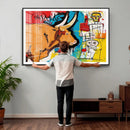 Basquiat Style Bull Graffiti Wall Art Canvas Print, Street by MyGreatCanvas | Canvas Wall Art Prints | Photo Prints & Wall Decor