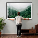 Misty Pine Forest Wall Art Canvas Print, Foggy Evergreen by MyGreatCanvas | Canvas Wall Art Prints | Photo Prints & Wall Decor