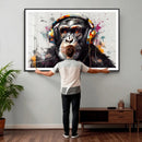 Dj Monkey Wall Art Canvas Print – Colorful Pop Art Banksy by MyGreatCanvas | Canvas Wall Art Prints | Photo Prints & Wall Decor