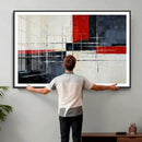 Navy Red Abstract Wall Art Canvas Print, Modern Luxury by MyGreatCanvas | Canvas Wall Art Prints | Photo Prints & Wall Decor