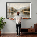 Abstract Landscape Wall Art Canvas Print, Modern Lake by MyGreatCanvas | Canvas Wall Art Prints | Photo Prints & Wall Decor