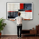 Navy Red Abstract Wall Art Canvas Print, Modern Luxury by MyGreatCanvas | Canvas Wall Art Prints | Photo Prints & Wall Decor