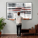 Gray Red Abstract Wall Art Canvas Print, Modern Abstract by MyGreatCanvas | Canvas Wall Art Prints | Photo Prints & Wall Decor