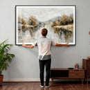 Abstract Landscape Wall Art Canvas Print, Modern Lake by MyGreatCanvas | Canvas Wall Art Prints | Photo Prints & Wall Decor