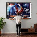 Red Wine Splash Abstract Wall Art Canvas Print, Modern Wine by MyGreatCanvas | Canvas Wall Art Prints | Photo Prints & Wall Decor