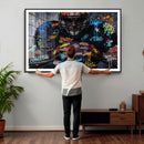 Graffiti American Football Player Street Art Wall Art Canvas by MyGreatCanvas | Canvas Wall Art Prints | Photo Prints & Wall Decor