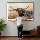 Texas Longhorn Wall Art Canvas Print – Western Cattle Ranch by MyGreatCanvas | Canvas Wall Art Prints | Photo Prints & Wall Decor