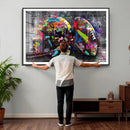 Graffiti American Football Helmet Street Art Wall Art Canvas by MyGreatCanvas | Canvas Wall Art Prints | Photo Prints & Wall Decor