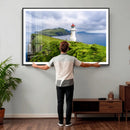 Coastal Lighthouse Wall Art Canvas Print, Cliffside Ocean by MyGreatCanvas | Canvas Wall Art Prints | Photo Prints & Wall Decor