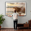 Texas Longhorn Wall Art Canvas Print, Western Ranch Bull by MyGreatCanvas | Canvas Wall Art Prints | Photo Prints & Wall Decor