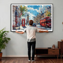 London City Street Wall Art Canvas Print, Big Ben & Red Bus by MyGreatCanvas | Canvas Wall Art Prints | Photo Prints & Wall Decor