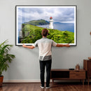 Cliffside Lighthouse Wall Art Canvas Print – Coastal by MyGreatCanvas | Canvas Wall Art Prints | Photo Prints & Wall Decor