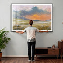 Mountain Sunset Wall Art Canvas Print Vintage Landscape by MyGreatCanvas | Canvas Wall Art Prints | Photo Prints & Wall Decor