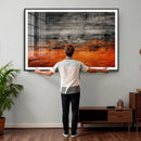 Black Orange Abstract Wall Art Canvas Print Modern Textured by MyGreatCanvas | Canvas Wall Art Prints | Photo Prints & Wall Decor