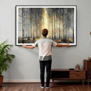 Abstract Birch Forest Wall Art Canvas Print – Modern Gold by MyGreatCanvas | Canvas Wall Art Prints | Photo Prints & Wall Decor