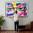 Colorful Abstract Face Wall Art Canvas Print – Modern Pop by MyGreatCanvas | Canvas Wall Art Prints | Photo Prints & Wall Decor