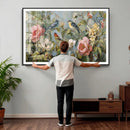 Vintage Birds and Flowers Wall Art Canvas Print, Botanical by MyGreatCanvas | Canvas Wall Art Prints | Photo Prints & Wall Decor
