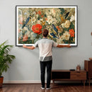 Vintage Birds and Flowers Wall Art Canvas Print, Botanical by MyGreatCanvas | Canvas Wall Art Prints | Photo Prints & Wall Decor