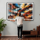 Lyrical Abstrac Wall Art Canvas Print, Orange Blue Abstract by MyGreatCanvas | Canvas Wall Art Prints | Photo Prints & Wall Decor