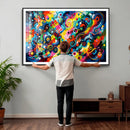 Geometric Abstract Wall Art Canvas Print, Bold Color by MyGreatCanvas | Canvas Wall Art Prints | Photo Prints & Wall Decor