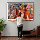 African American Jazz Singer Canvas Art — Red Dress Black by MyGreatCanvas | Canvas Wall Art Prints | Photo Prints & Wall Decor