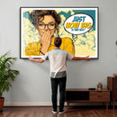 Pop Art Print Bathroom Sign Wall Art Canvas Print — Funny by MyGreatCanvas | Canvas Wall Art Prints | Photo Prints & Wall Decor