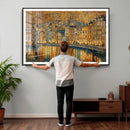 Gustav Klimt Golden Cityscape Wall Art Canvas Print, Framed by MyGreatCanvas | Canvas Wall Art Prints | Photo Prints & Wall Decor