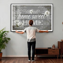 Home Sweet Home Sign Wall Art Canvas Print, Floral Farmhouse by MyGreatCanvas | Canvas Wall Art Prints | Photo Prints & Wall Decor