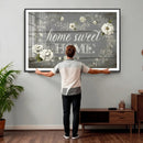 Home Sweet Home Wall Art Canvas Print, Floral Farmhouse by MyGreatCanvas | Canvas Wall Art Prints | Photo Prints & Wall Decor