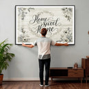 Home Sweet Home Wall Art Canvas Print, Floral Farmhouse by MyGreatCanvas | Canvas Wall Art Prints | Photo Prints & Wall Decor