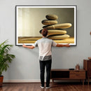 Zen Stone Wall Art Canvas Print, Balanced Rock Stack Framed by MyGreatCanvas | Canvas Wall Art Prints | Photo Prints & Wall Decor