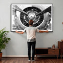 Vintage Propeller Plane Wall Art Canvas Print, Black and by MyGreatCanvas | Canvas Wall Art Prints | Photo Prints & Wall Decor