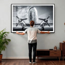 Propeller Plane Wall Art Canvas Print, Black and White by MyGreatCanvas | Canvas Wall Art Prints | Photo Prints & Wall Decor