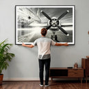 Vintage Airplane Wall Art Canvas Print, Black and White by MyGreatCanvas | Canvas Wall Art Prints | Photo Prints & Wall Decor