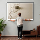Zen Garden Stone Sand Canvas | Japanese Rock Garden Wall Art by MyGreatCanvas | Canvas Wall Art Prints | Photo Prints & Wall Decor
